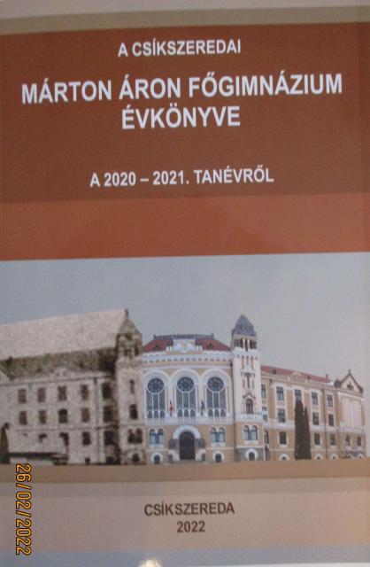Megjelent a Márton Áron Főgimnázium évkönyve a 2020-2021. tanévről